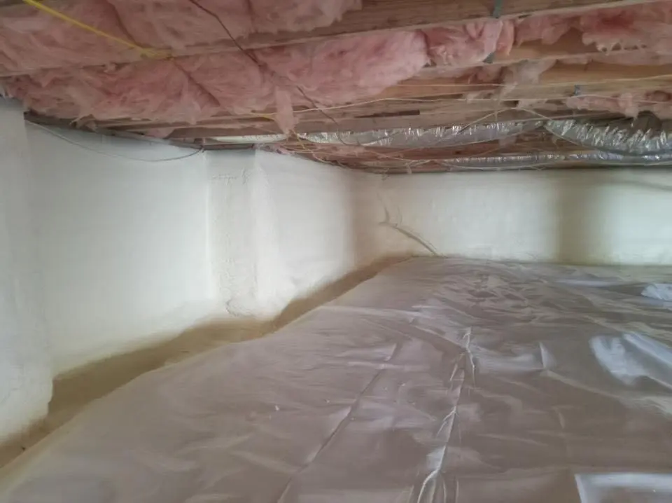 Crawl space encapsulation with closed-cell spray foam for Spray Foam Roofing in Pauls Valley