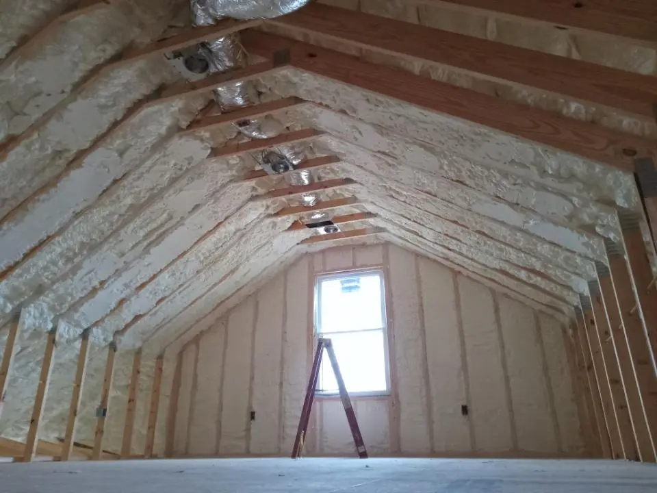 Spray foam roofing application for Crawl Space Insulation project in Pauls Valley